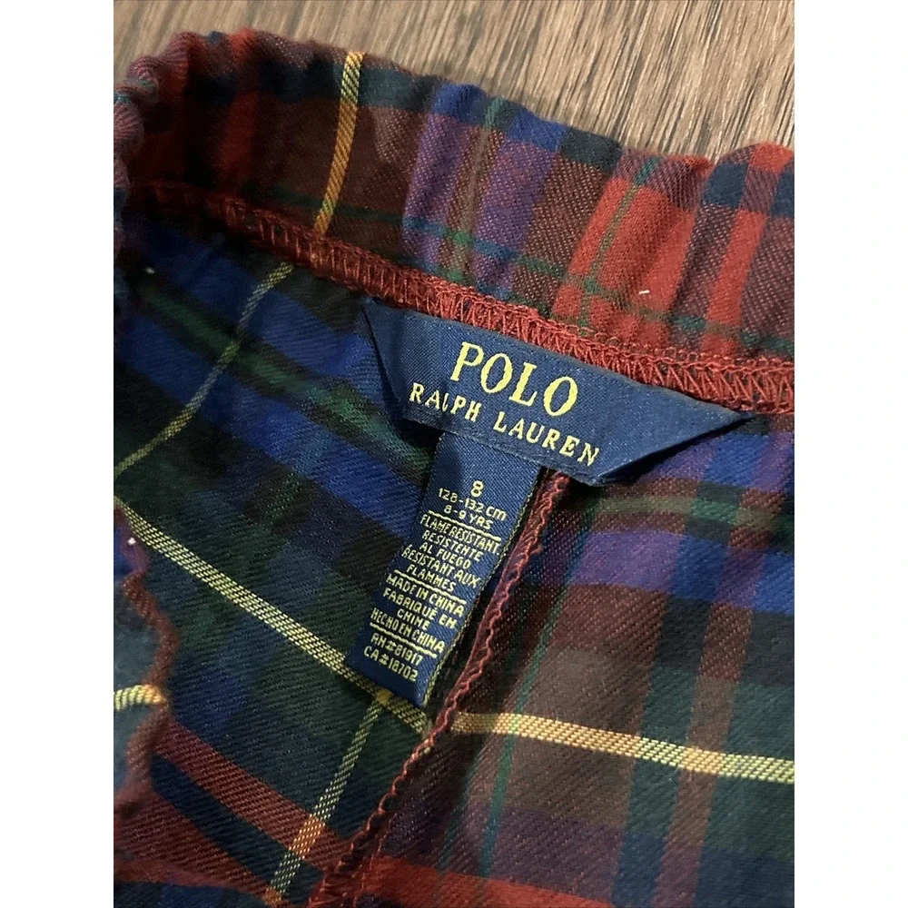 Polo Ralph Lauren Youth Red Plaid Sleep Pants Size 8